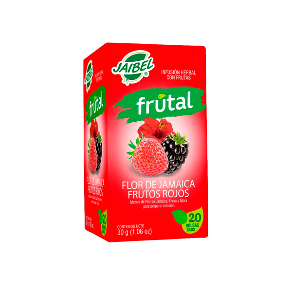 Infusión Jaibel Frutal Flor De Jamaica Frutos Rojos x 30 Gr x 20 Unidades