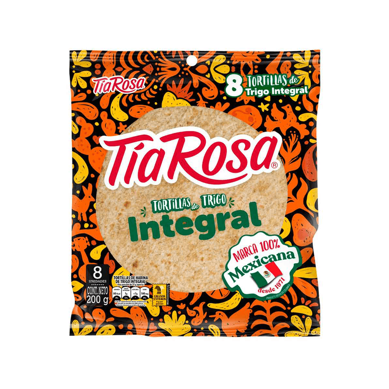 Tortillas Integrales Tía Rosa 8 Unidades x 200 Gr Mercados Colsubsidio