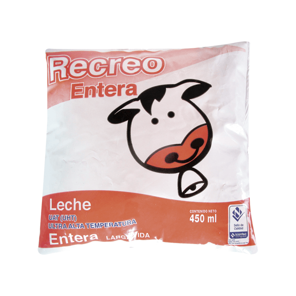 Leche Entera UHT Recreo x 450 Ml
