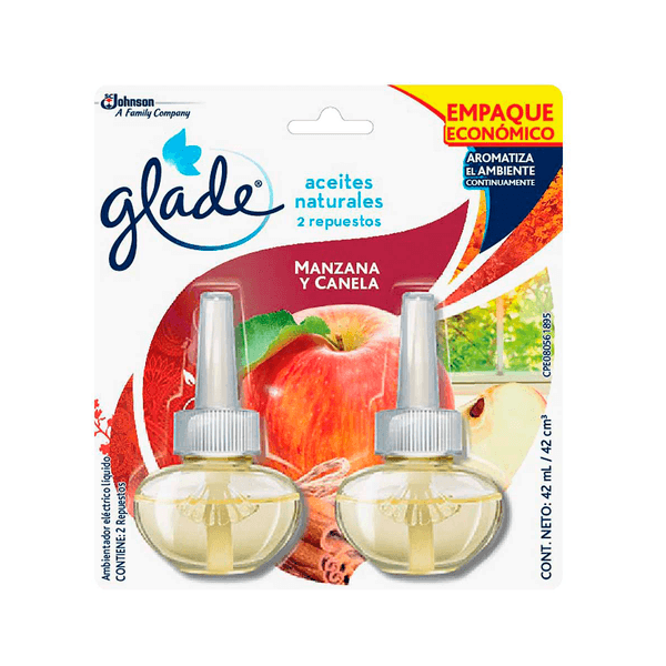 Ambientador Glade Manzana y Canela x 2 Unidades x 21 Ml c/u