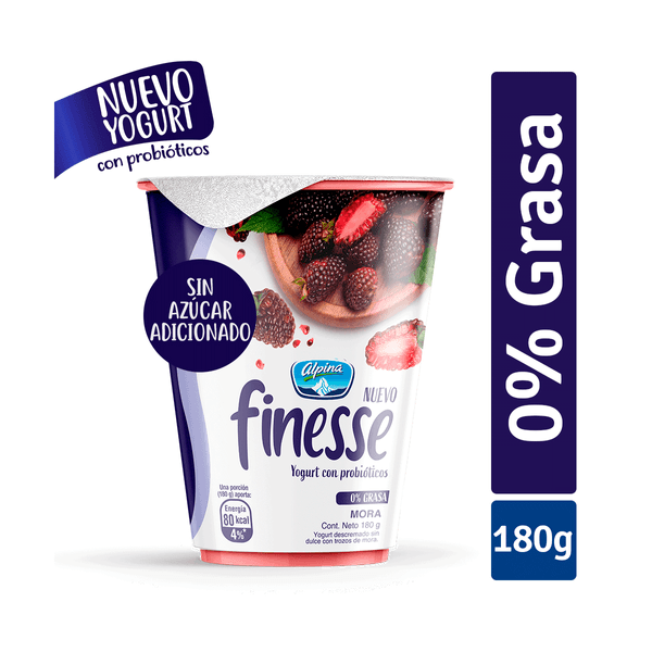 Yogurt Mora Finesse Alpina x 180 Gr