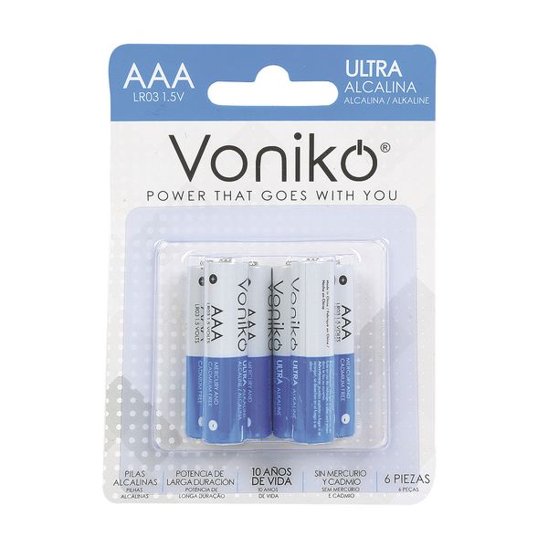 Pila Alkalina AAA x 6 Blister / Lr03 6B