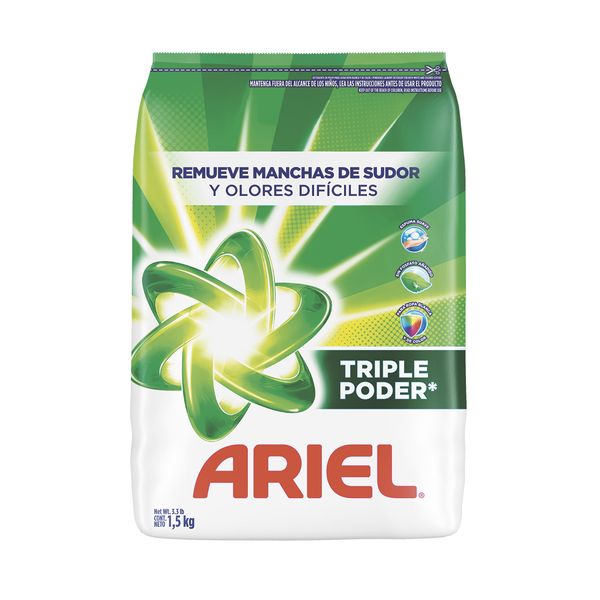 Detergente en Polvo Ariel Doble Poder x 1500 Gr