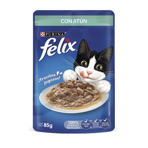 Alimento Húmedo Gato Felix Atún x 85 Gr
