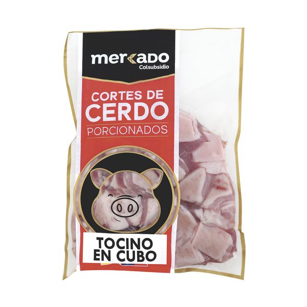 Cerdo Mercado Tocino En Cubos X 500 Grm