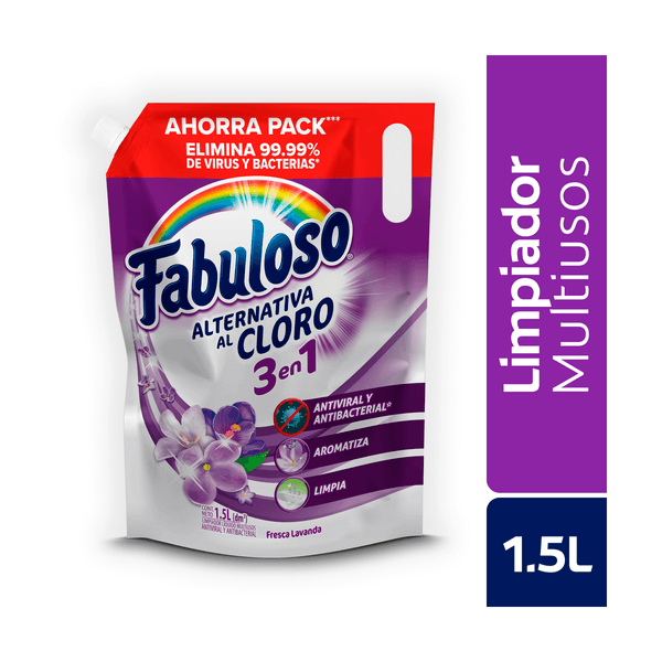 Limpia Pisos Fabuloso Alternativa al Cloro Fresca Lavanda 1.5L