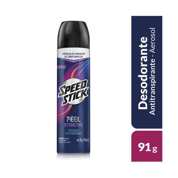 Desodorante Hombre Speed Stick Spray Feel Attractive 91g