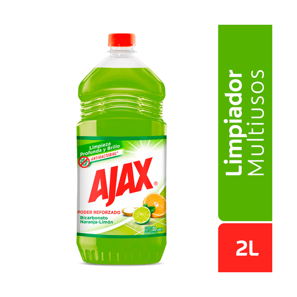 Limpia Pisos Ajax Bicarbonato Naranja-Limon 2L