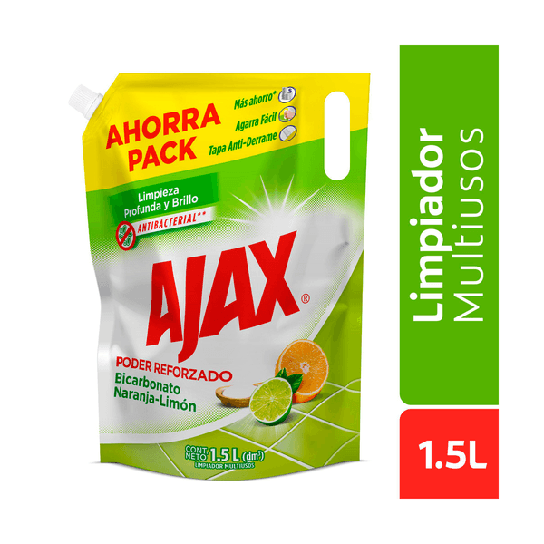Limpia Pisos Ajax Bicarbonato Naranja 1.5L