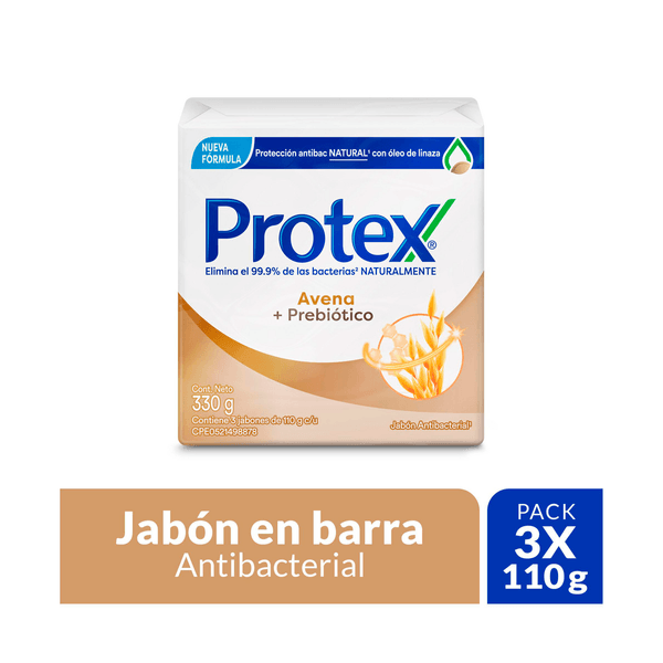 Jabon Antibacterial Protex Avena 110g x3und