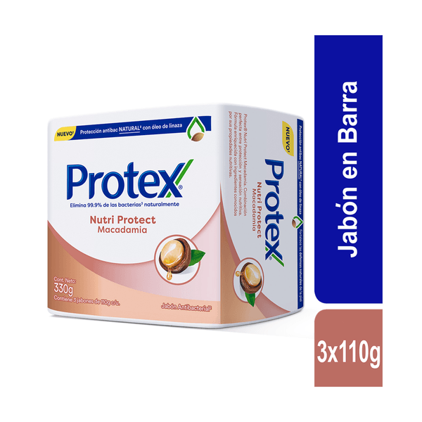 Jabon Antibacterial Protex Macadamia 110g x3