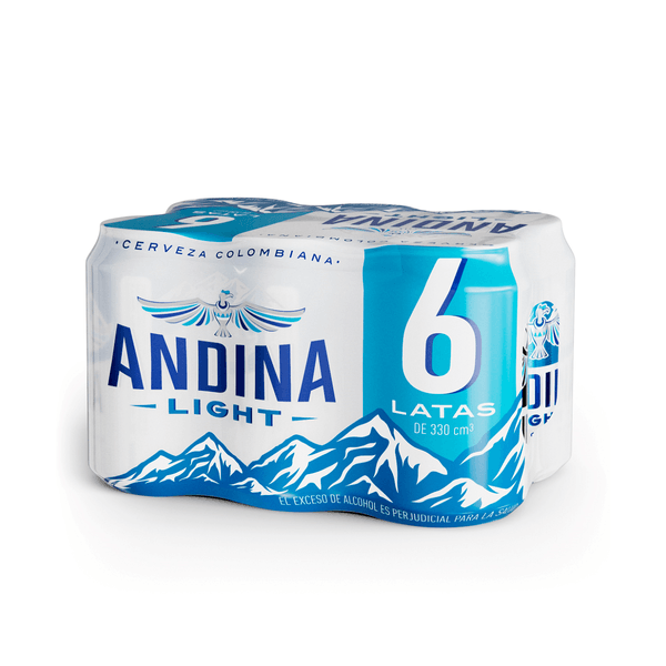 Cerveza Andina Light Lata x 6 Unidades x 330 Ml c/u