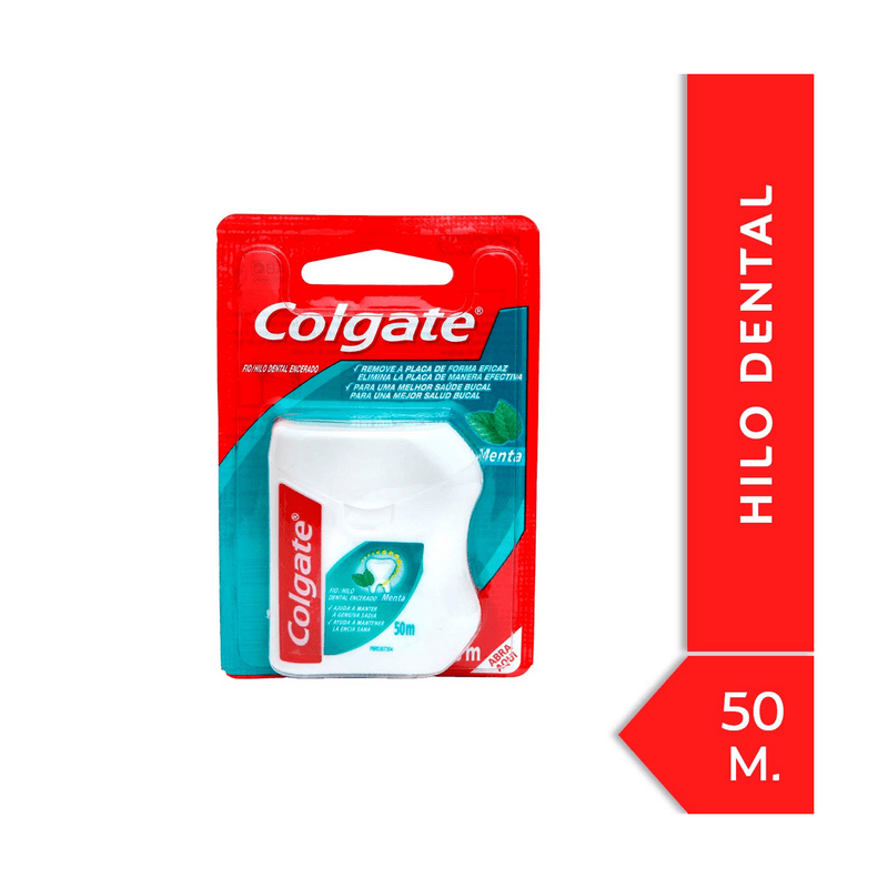 Hilo-dental-encerado-Colgate-Menta-50-m