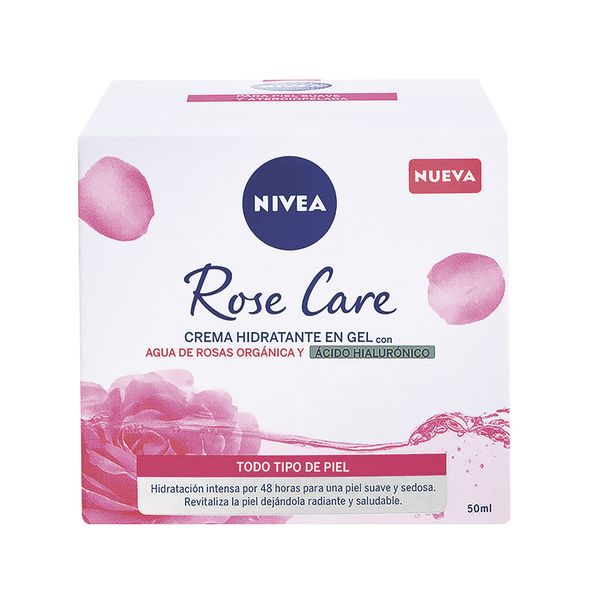 Gel Crema Nivea Facial Hidratante Agua de rosas x 50 ML