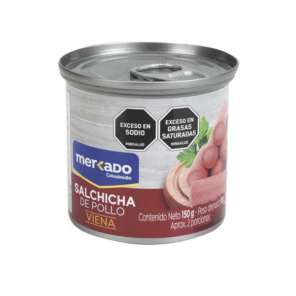 Salchicha Mercado Viena Pollo x 150 G