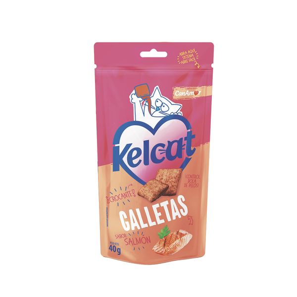Snack Galletas Para Gatos Canamor Kelcat De Salmon x 40 Gr