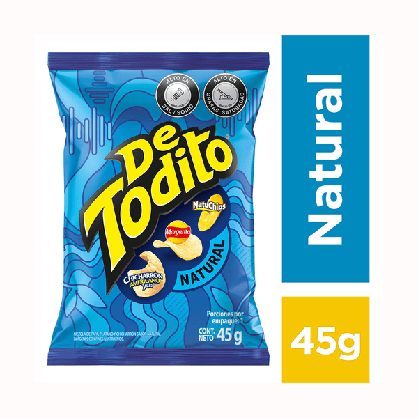 Pasabocas De Todito Paketón Natural x 6 Und x 45 G c/u