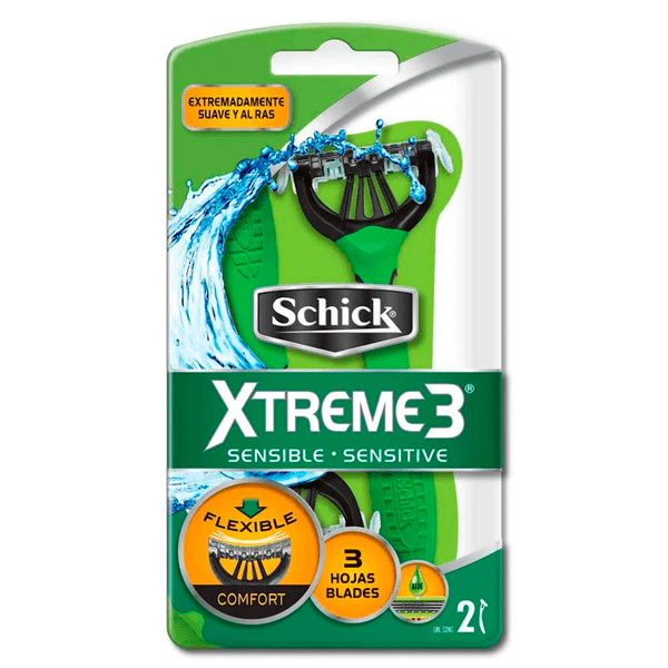 Máquina Afeitar Shick Xtreme Terra x 2 Unidades