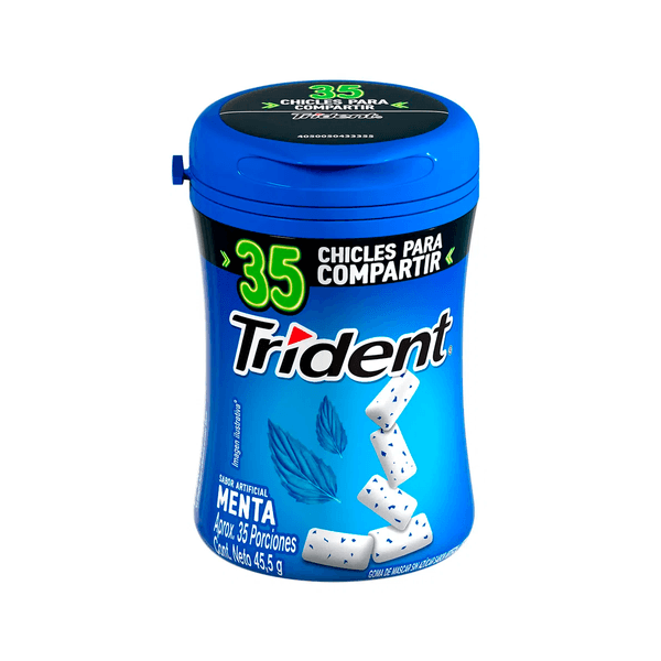 Chicle Trident Botella Menta 35S x 45.5 Gr