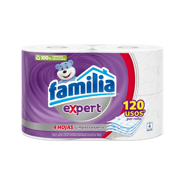 Papel Higiénico Familia Expert x 4 Rollos 26 MT