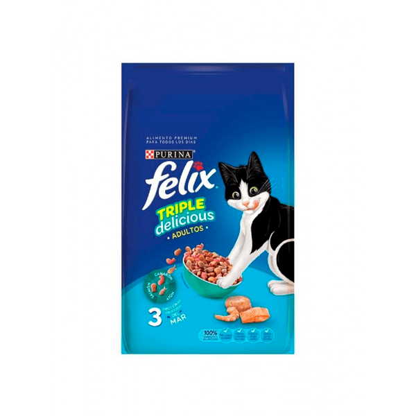 Alimento Gato Purina Felix Triple Delicious Adultos X 500 Gr