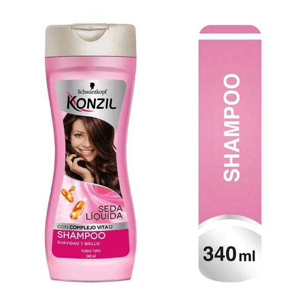 Shampoo Konzil Seda + Complejo Vital 12 x 340 ML