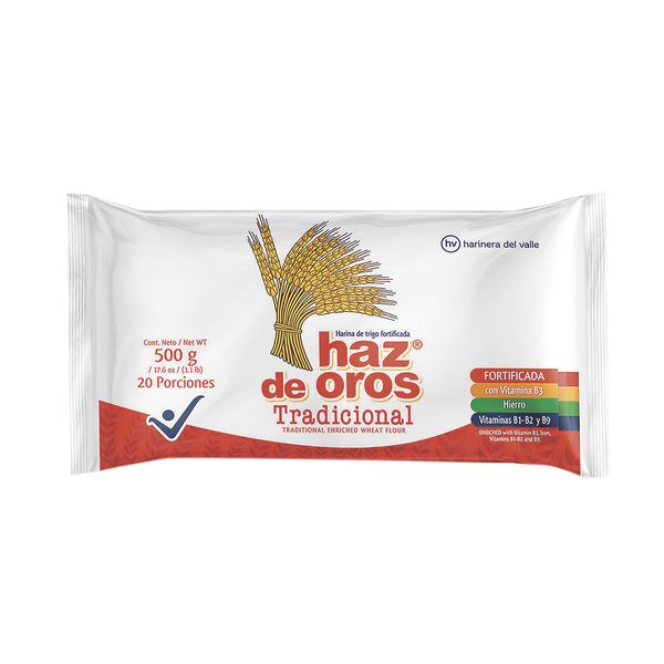 Harina De Trigo Tradicional Haz De Oros x 500 G