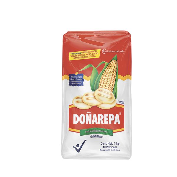 Harina De Maíz Blanco Extrafina Doñarepa x 1000 G