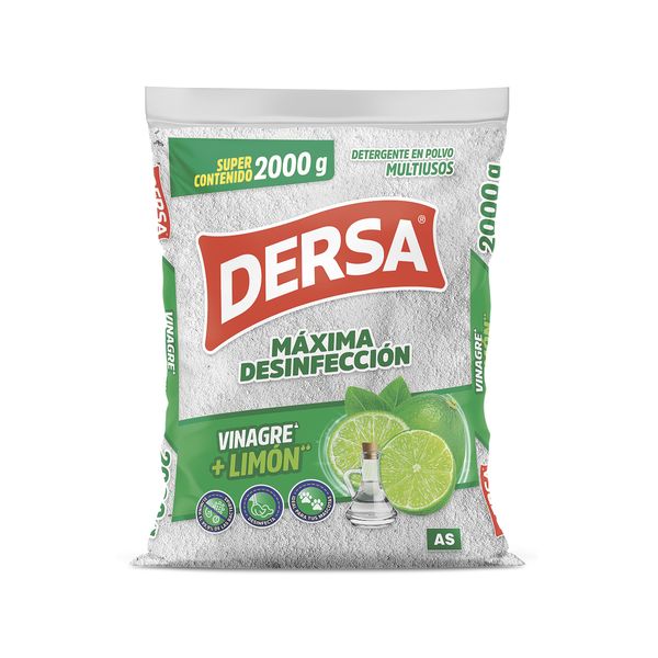 Detergente Polvo Vinagre + Limón Dersa x 2.000 Gr