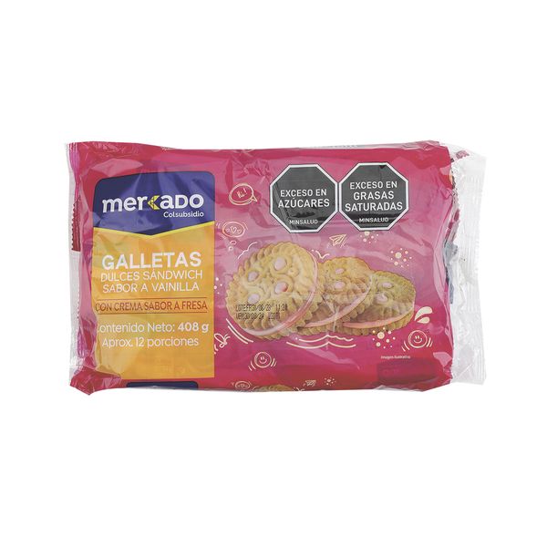 Galleta Mercado Fresa 408 G 12 Un