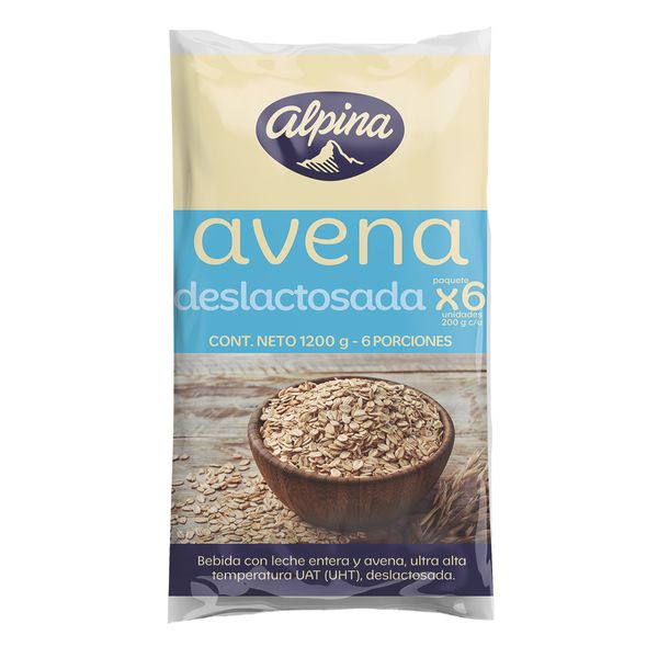 Avena Alpina Deslactosada Bolsa 200 G 6 Und