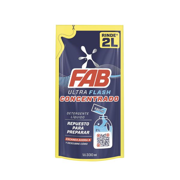 Detergente Liquido Fab Ultra Concentrado 330 Ml