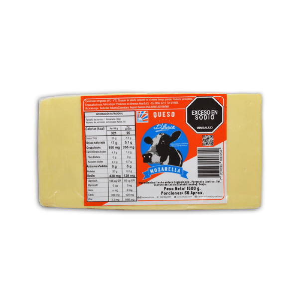Queso Morzarella en Bloque D Lusia x 1.500Gr