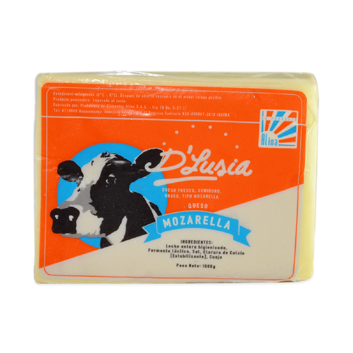 Queso Morzarella D Lusia X 1000gr Mercados Colsubsidio