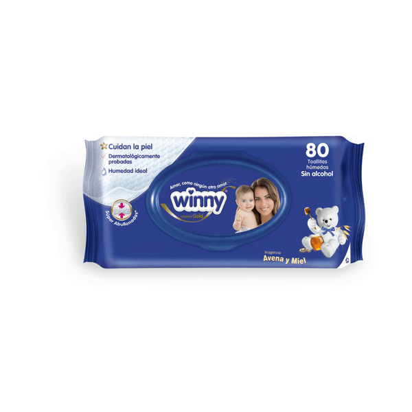 Toallitas Húmedas Winny Avena 80 Un