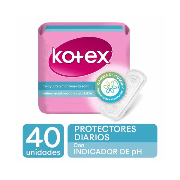 Protectores Diarios Kotex Indicador Ph Normal x 40 Un