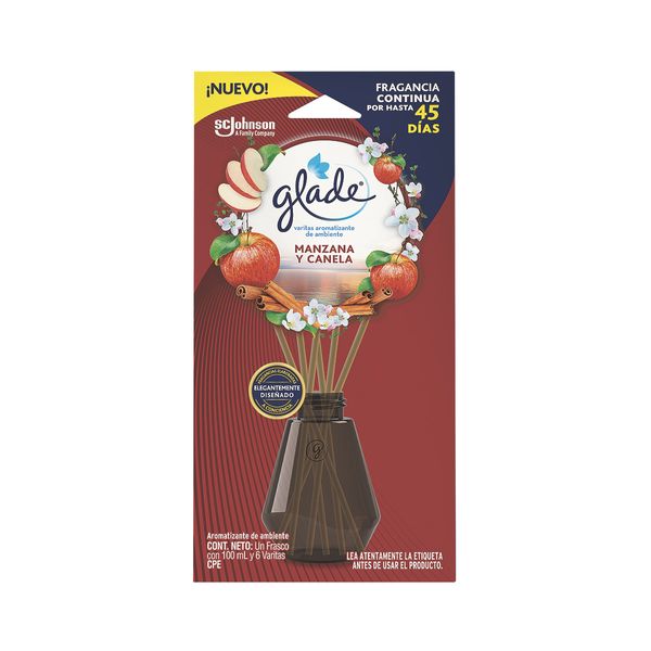 Ambientador Glade Varitas Manzana Canela x 100 Ml