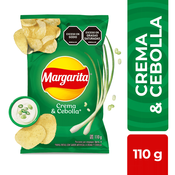 Papas Margarita Sabor Crema & Cebolla x 110 G