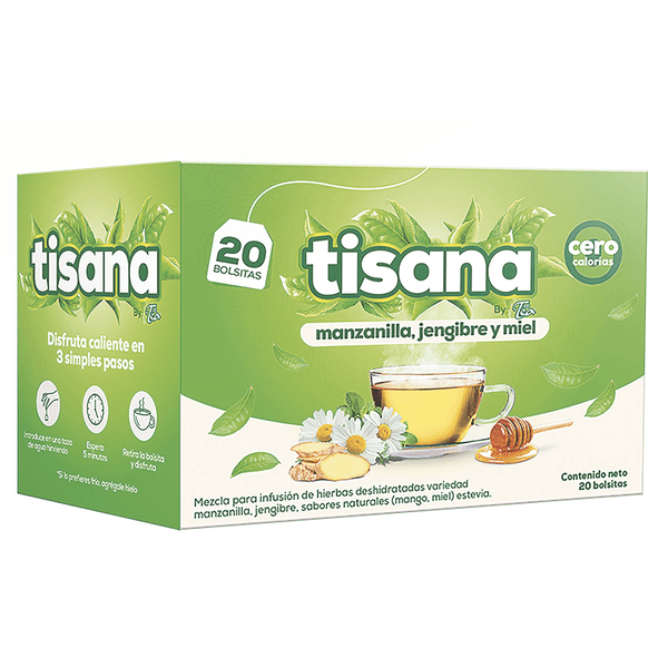 Tisana Manzanilla, Jengibre y Miel MR. TEA 15 gr.
