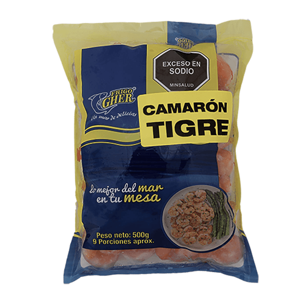 Camaron GHER Tigre Ppd 500 G