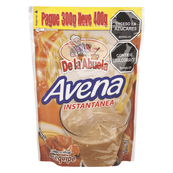 Avena Instantanea Arequipe DE LA ABUELA pague 300gr. Lleva 400 gr.