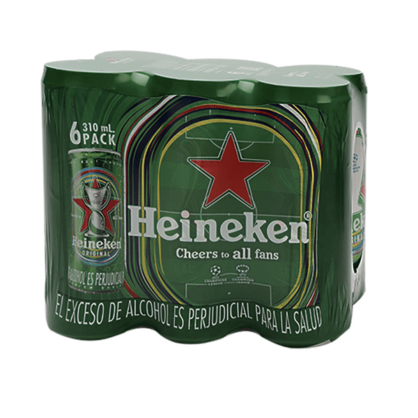 Sixpack Cerveza HEINEKEN Lata 310 ml.