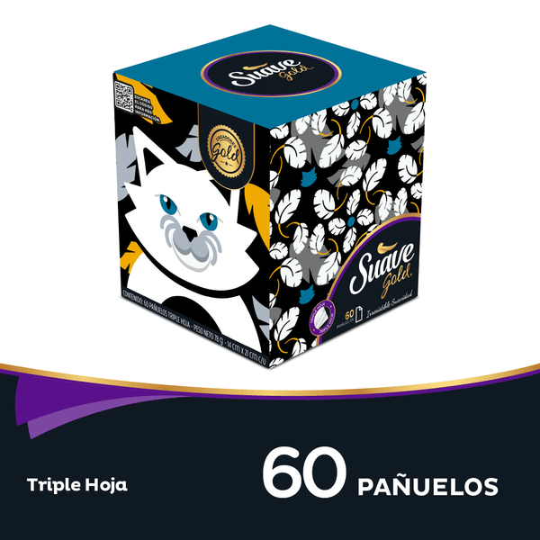 Pañuelo Facial Suave Gold 3H Cubo 1X16